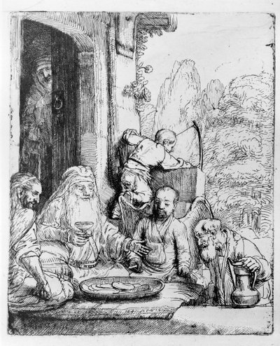 Abraham Entertaining the Angels by Rembrandt van Rijn